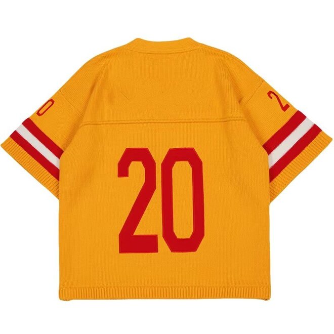 Pullover Short Sleeve Football V Neck Knitwear Jerseys