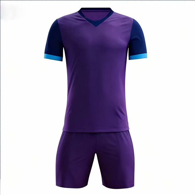 Color Blocking U Neck Soccer Jersey Set