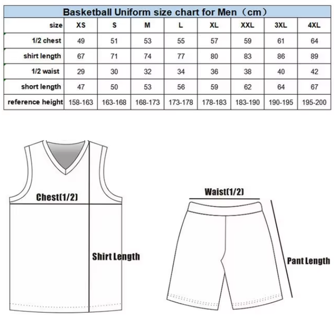 Basketball Uniform Jersey for Team Sportwear Set