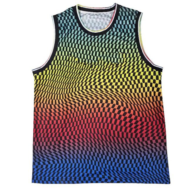 Fashion Retro Colorful Basketball Jersey