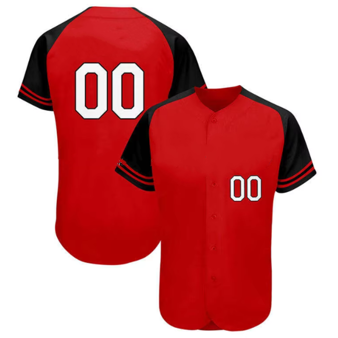 V Neck Patchwork Baseball Softball Jerseys