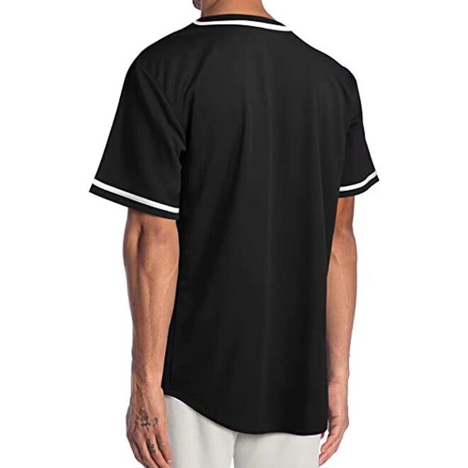 Polyester Cotton Material Breathable Baseball Jersey
