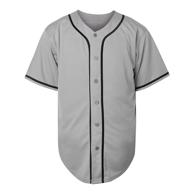 Polyester Cotton Material Breathable Baseball Jersey