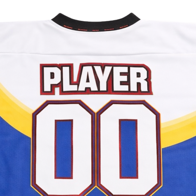Ice Hockey Jersey Blue Yellow Red Teamname Hockey Uniform
