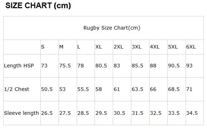 Short Breathable Fabric Strong Stitching Long Lasting Wear Rugby Jersey