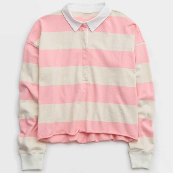 Womens Long Sleeved Rugby Polo Shirt