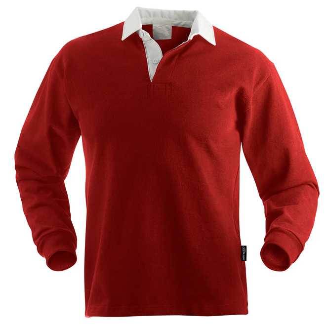 Long Sleeve Polo Style Rugby Jersey 