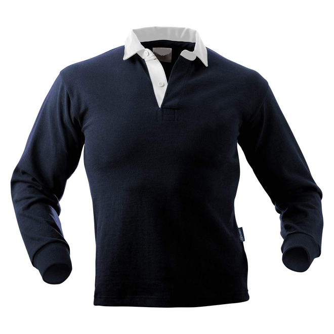 Long Sleeve Polo Style Rugby Jersey 